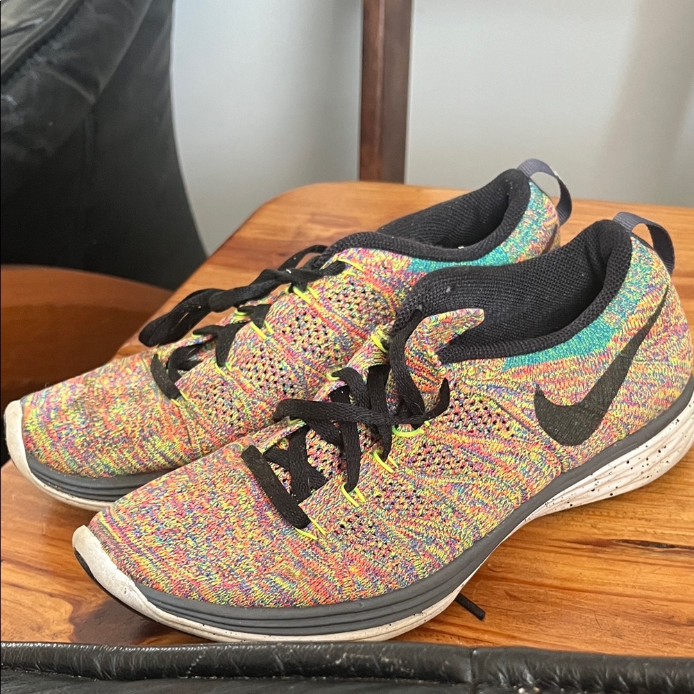 Nike Flyknit Lunar 3 Multicolor 698181-408 women’s Size 7.5 USED NO BOX